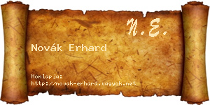 Novák Erhard névjegykártya